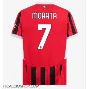 AC Milan Alvaro Morata #7 Prima Maglia 2024-25 Manica Corta